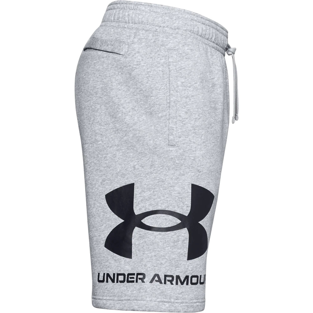 Under Armour Mens Rival Fleece Big Logo Shorts In Grey