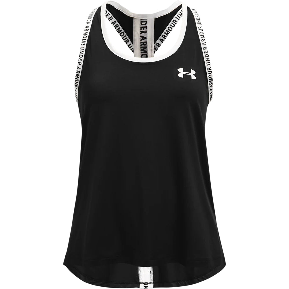 Under Armour Girls Tech Knockout Tank Top In Black/White