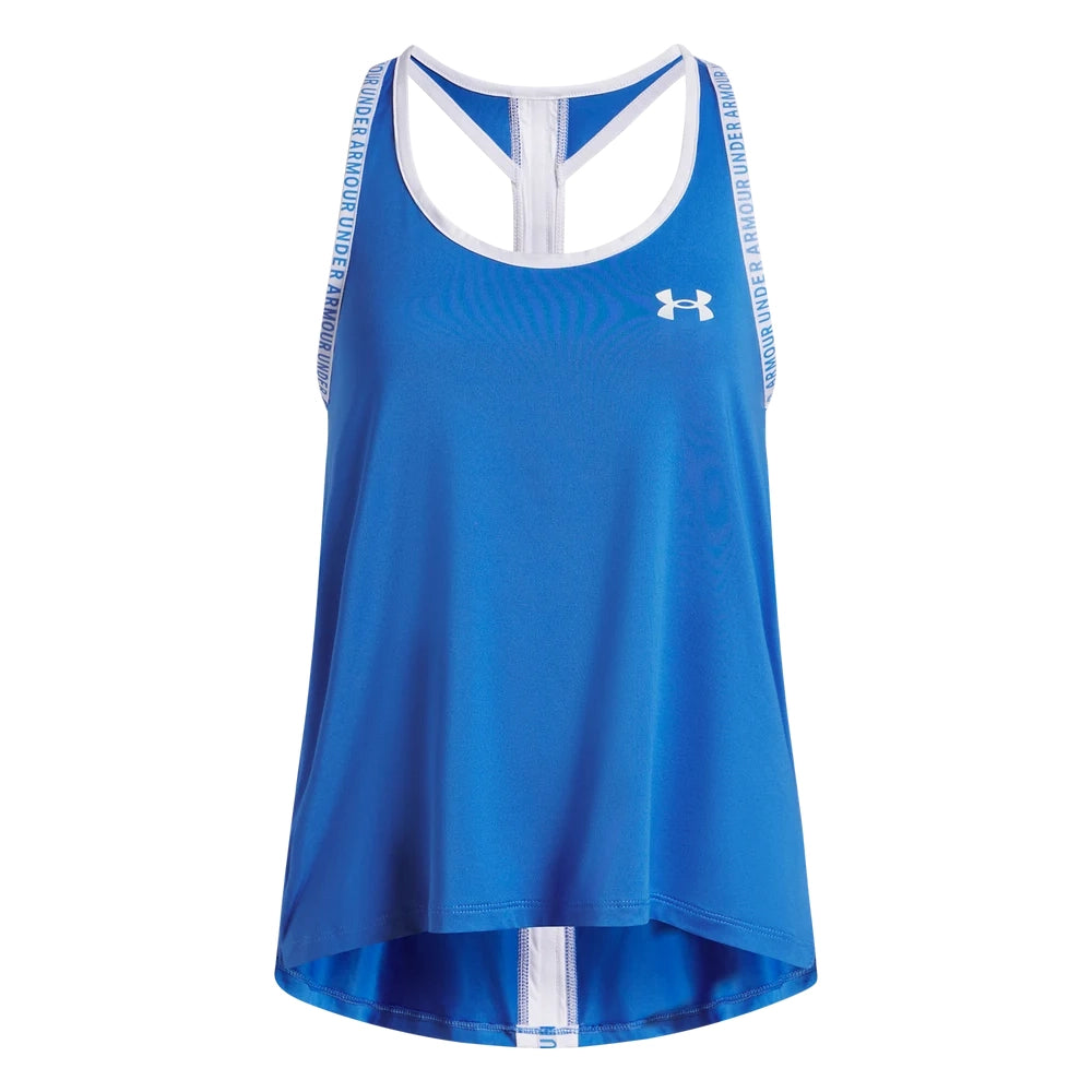 Under Armour Girls Tech Knockout Tank Top In Blue/White