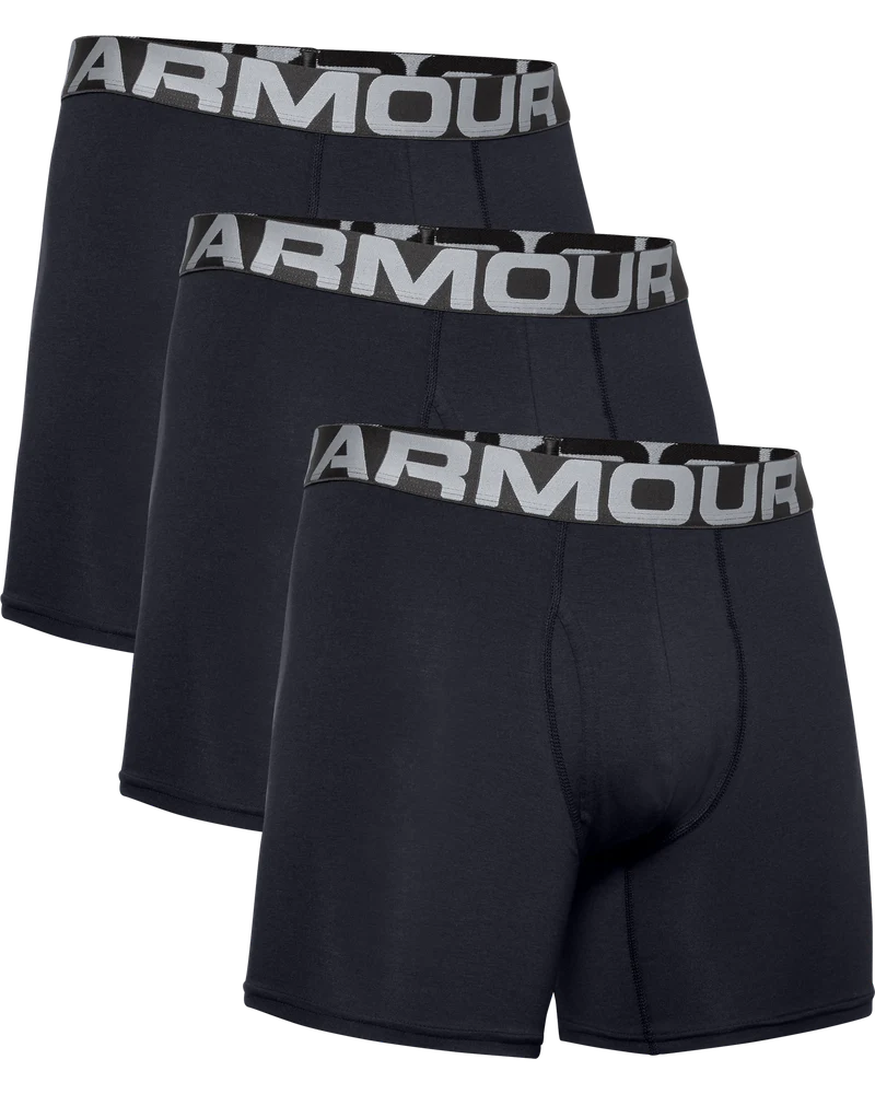 Under Armour 1363617 Charged Cotton 6" Boxerjock In Black