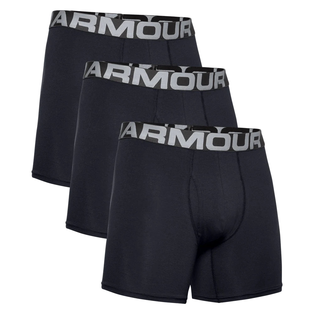 Under Armour Mens Charged Cotton Boxerjock 3 Piece In Black