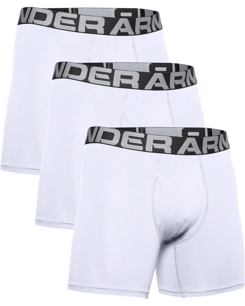 Under Armour Charged Cotton Boxerjock 3 Pack In White