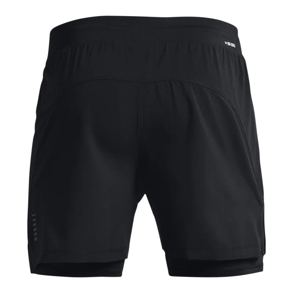 Under Armour Mens Iso Chill Run 2 In 1 Shorts In Black