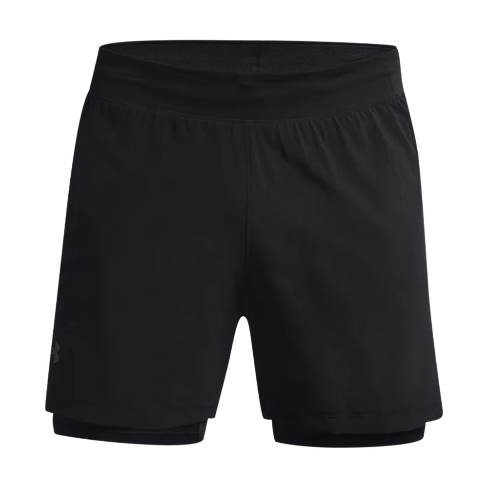 Under Armour Mens Iso Chill Run 2 In 1 Shorts In Black