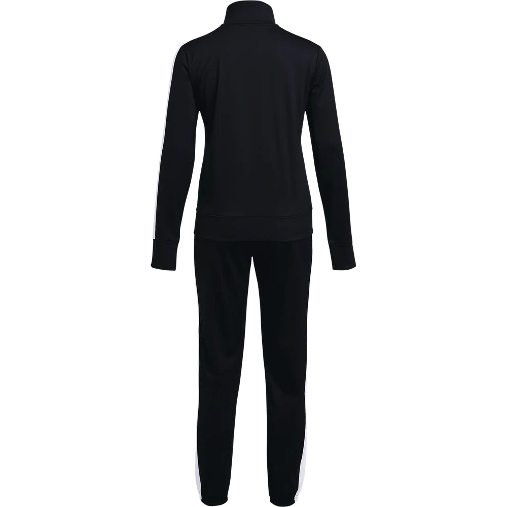 Under Armour Womens Tricot Tracksuit In Black & White