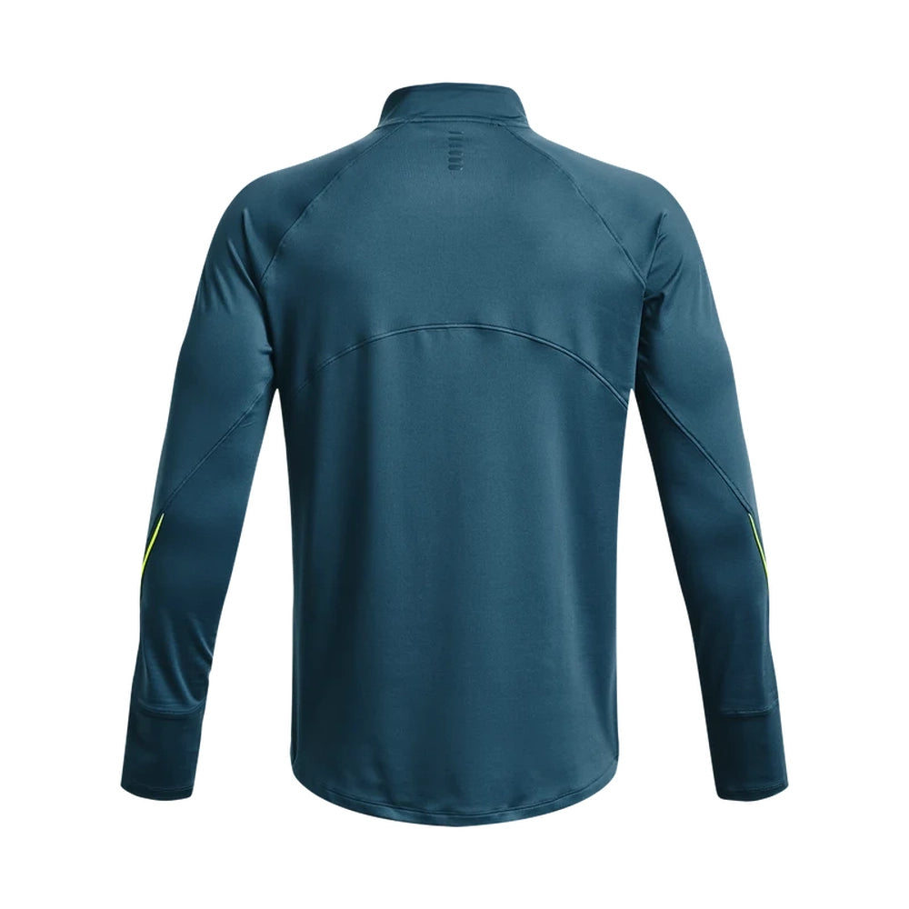 Under Armour Mens Qualifier Run 2.0 ½ Zip T-Shirt In Teal