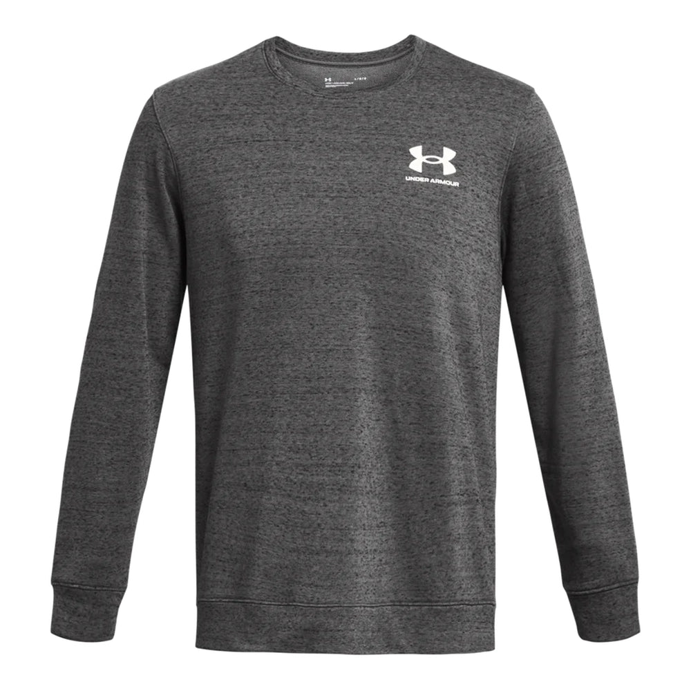 Under Armour Mens Rival Terry Long Sleeves Crew T-Shirt In Grey