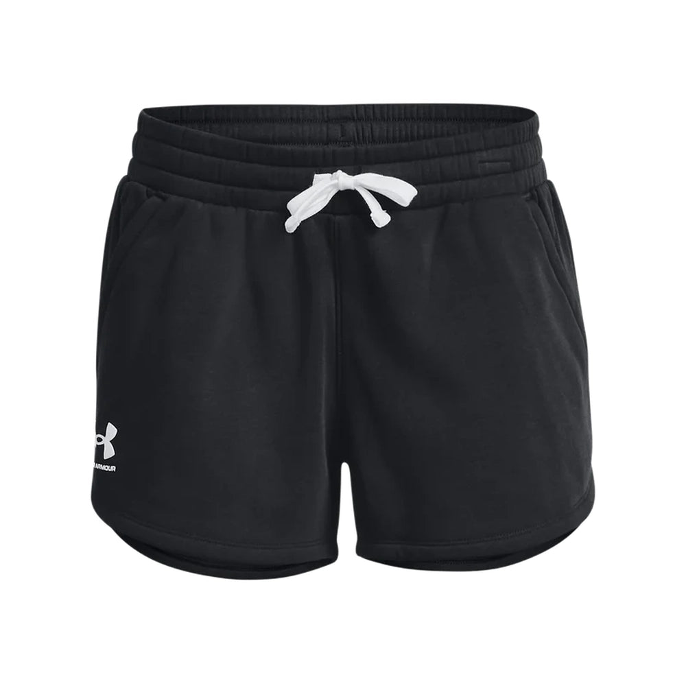 Under Armour Womens Rival Fleece Shorts In Black