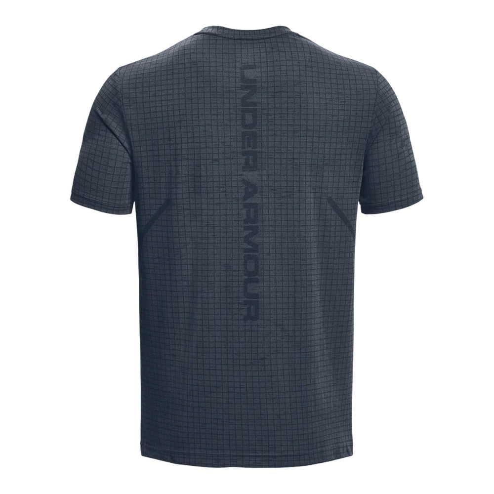 Under Armour Mens Seamless Grid Short Slleves T-Shirt In Downpour Gray