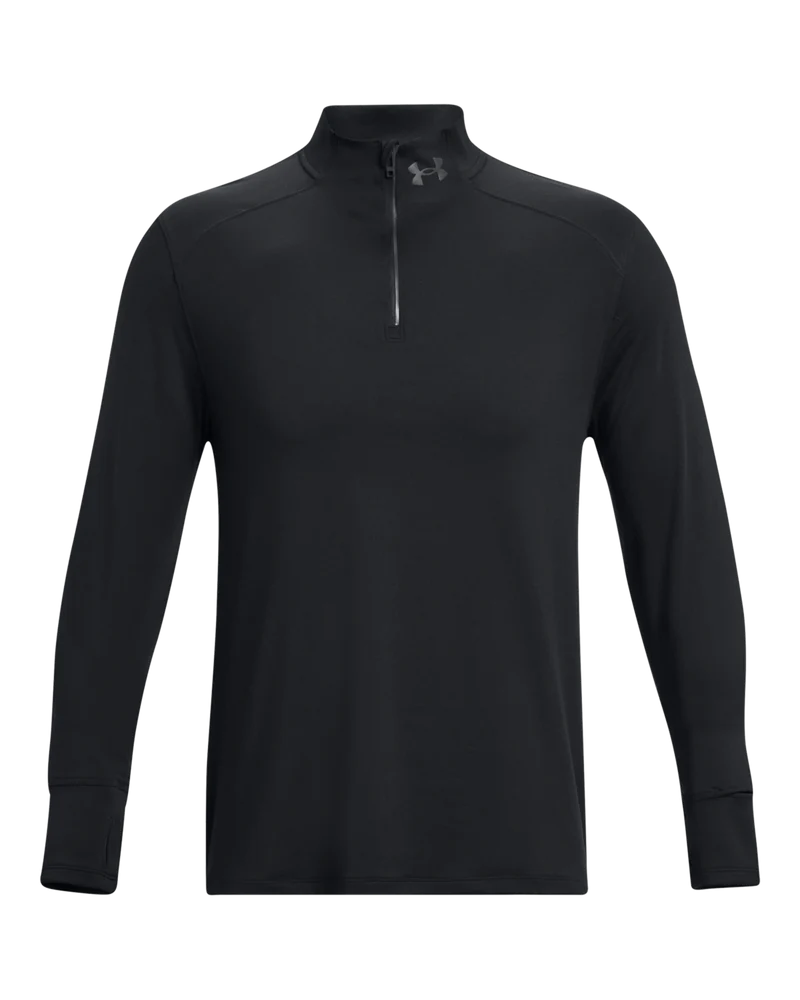 Under Armour Mens Qualifier Armourlifier Run 1/4 Zip T-Shirt In Black
