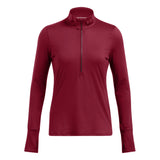Under Armour Womens Qualifier Run ½ Zip T-Shirt In Maroon