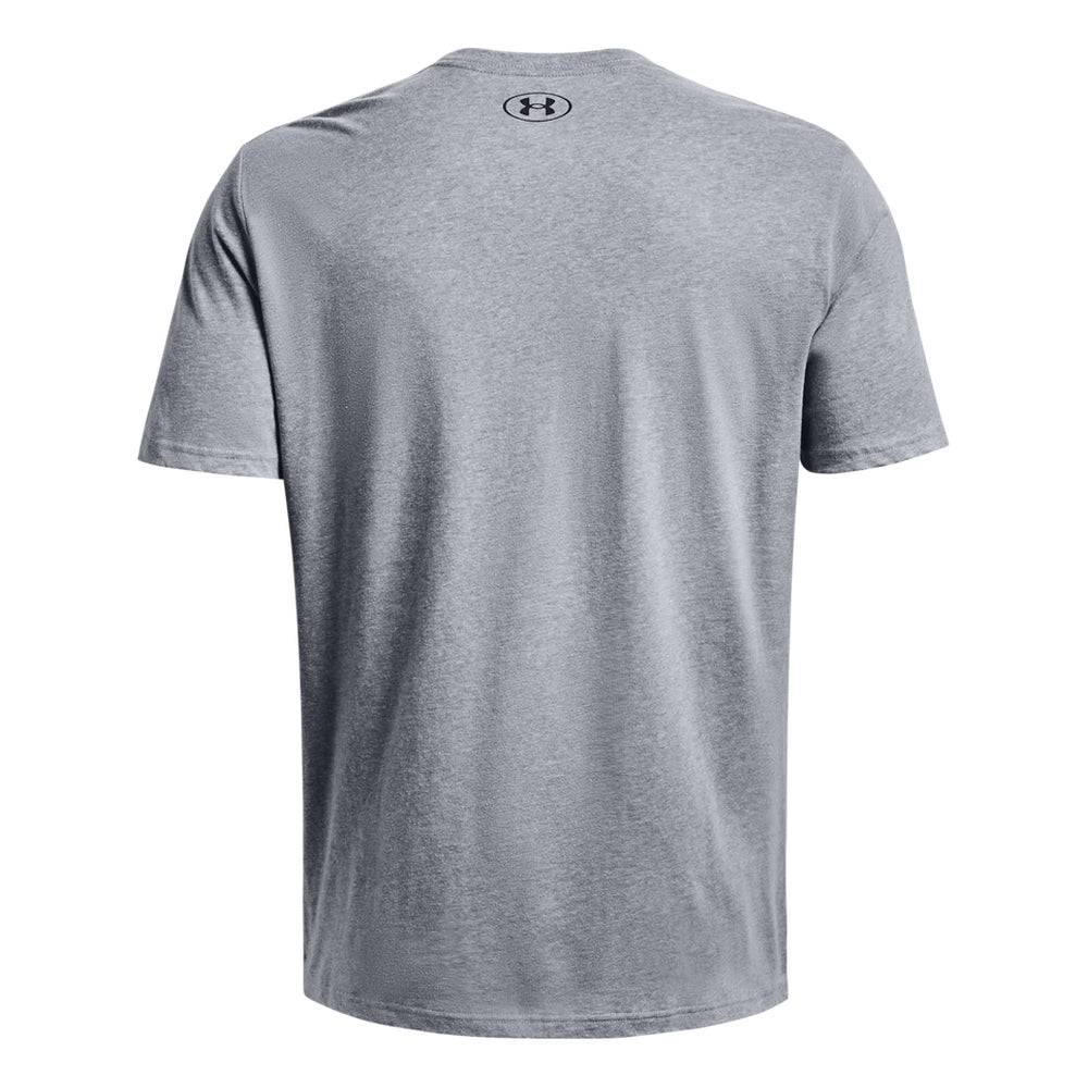 Under Armour Mens Big Logo Full Short Sleeves T-Shirt In Grey