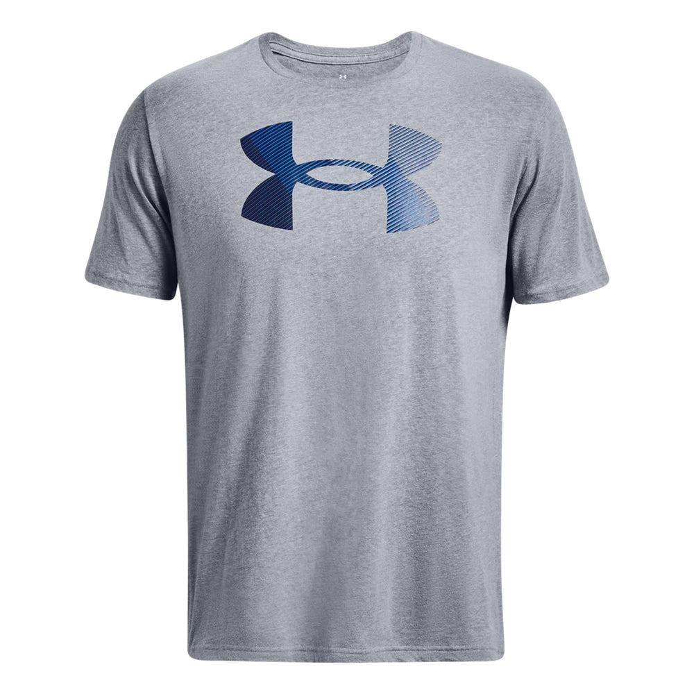 Under Armour Mens Big Logo Full Short Sleeves T-Shirt In Grey