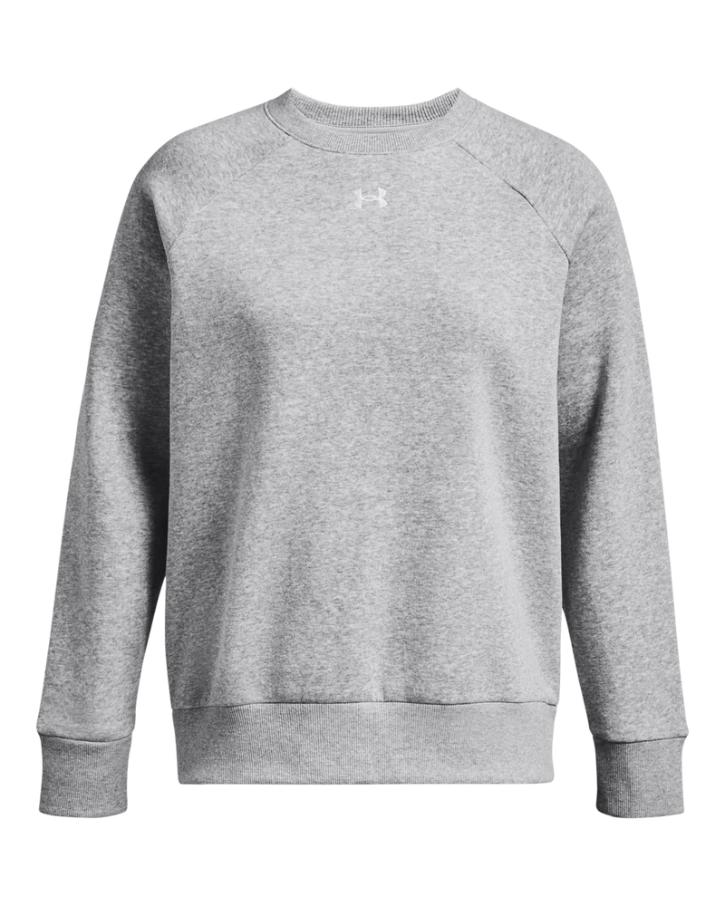 Under Armour Womens Rival Flecce Crew Sweater In Grey