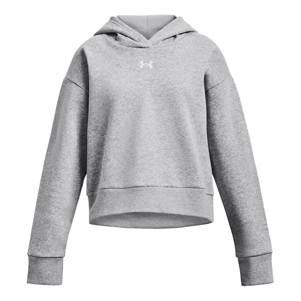 Under Armour Girls Youth Rival Fleece Hoodie  In Grey