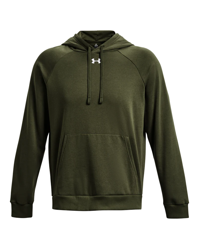 Under Armour Mens Rival Fleece Hoodie In Green