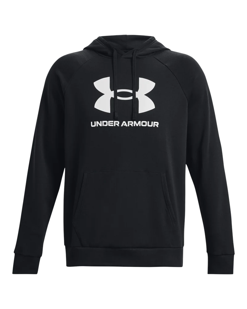 Under Armour Mens Rival Fleece Logo Hoodie In Black