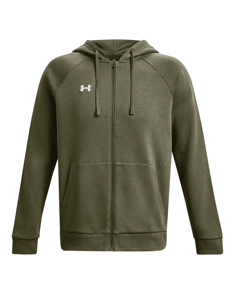 Under Armour Mens Rival Fleece Hoodie In Olive