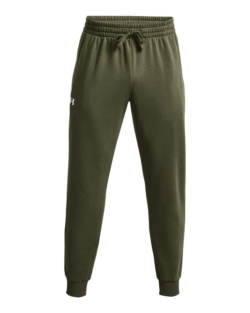 Under Armour Mens Rival Fleece Joggers In Olive