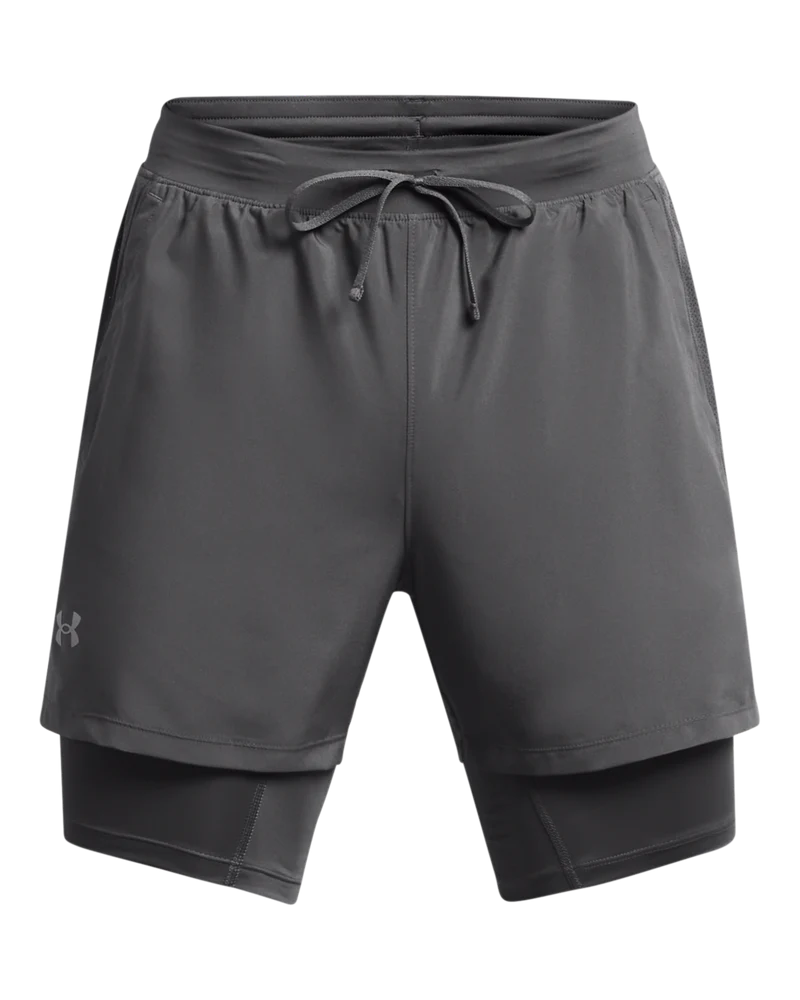 Under Armour Launch 5" 2-In-1 Shorts Gray