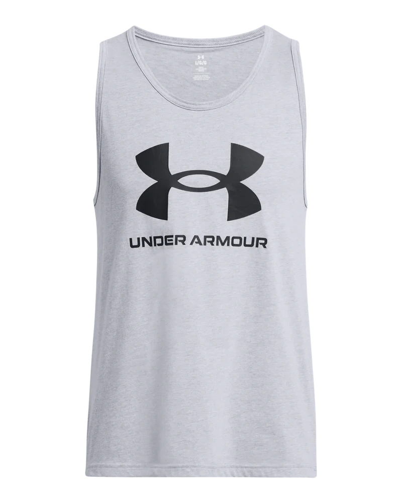 Under Armour Mens Sportstyle Tank Tops In Light Grey