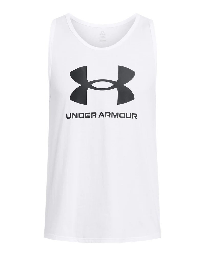 Under Armour Mens Sportstyle Tank Tops In White
