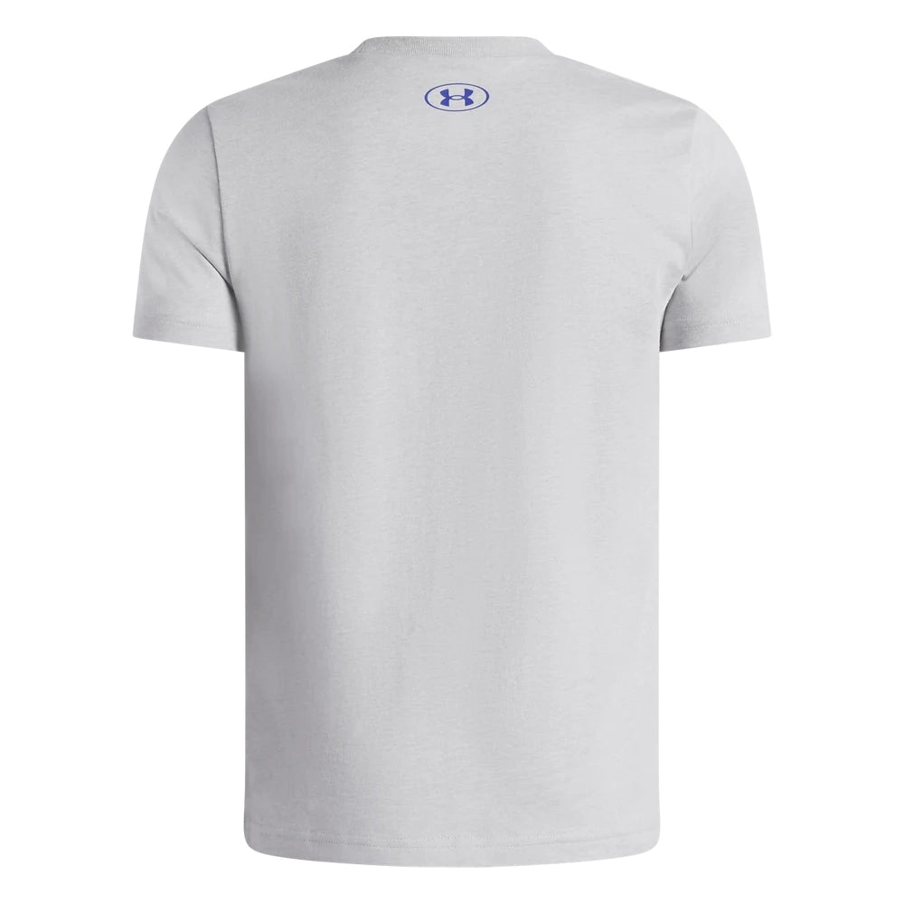 Under Armour Boys Boxed Sports Update Short Sleeves T-Shirt In Grey/Blue Black