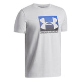 Under Armour Boys Boxed Sports Update Short Sleeves T-Shirt In Grey/Blue Black