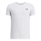 Under Armour Boys  Sportstyle Left Chest Short Sleeves T-Shirt In White