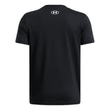 Under Armour Boys Logo Wordmark Short Sleeves T-Shirt In Black