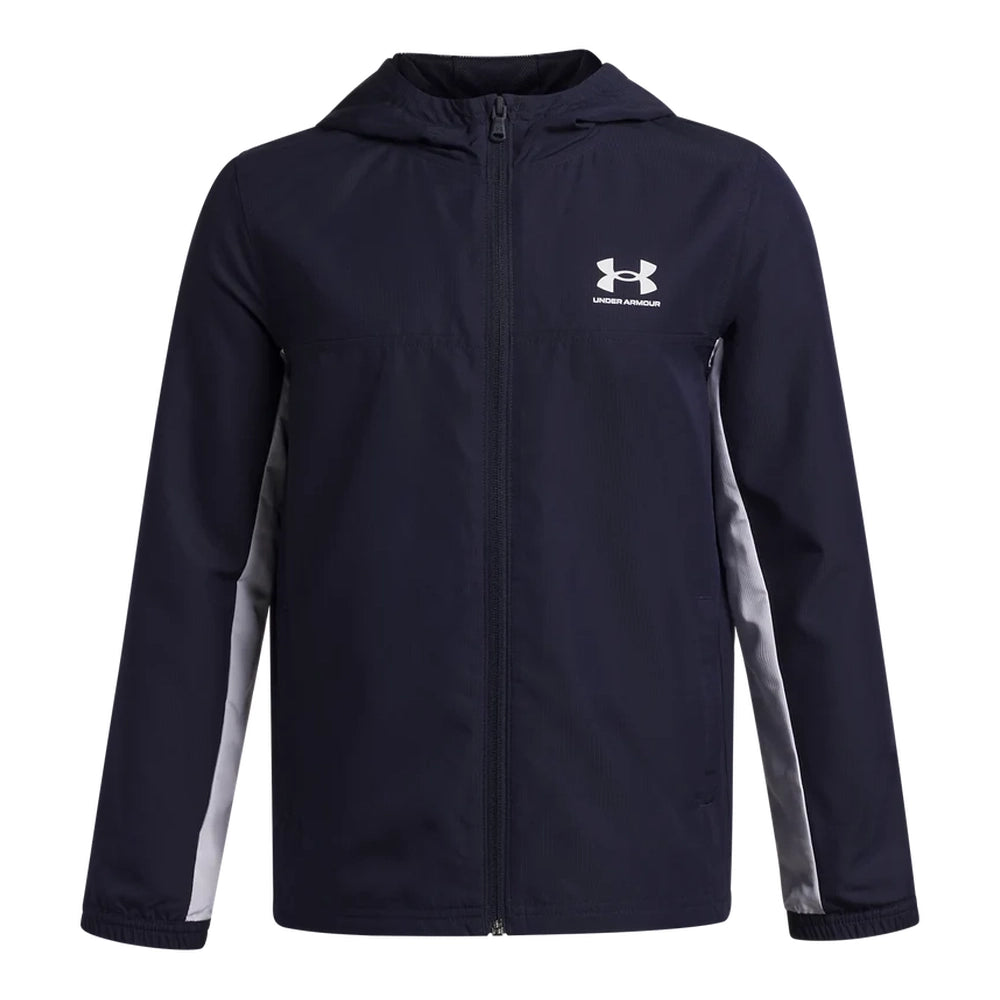 Under Armour Boys Rival Woven Jacket In Navy