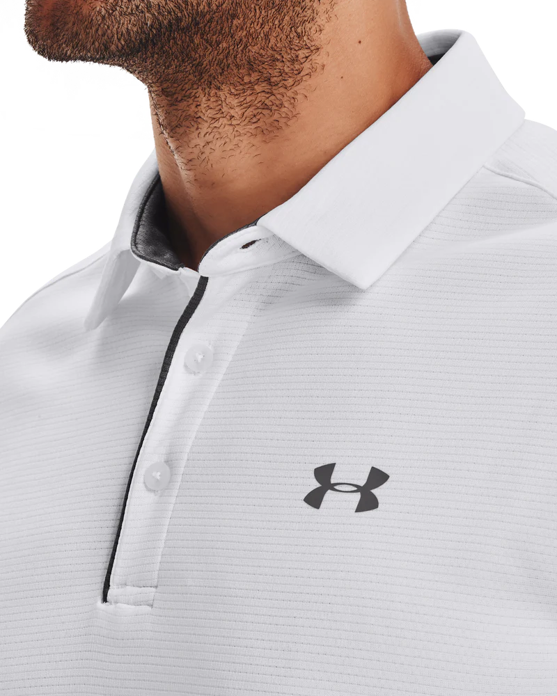 Under Armour Mens Tech Golfer In White