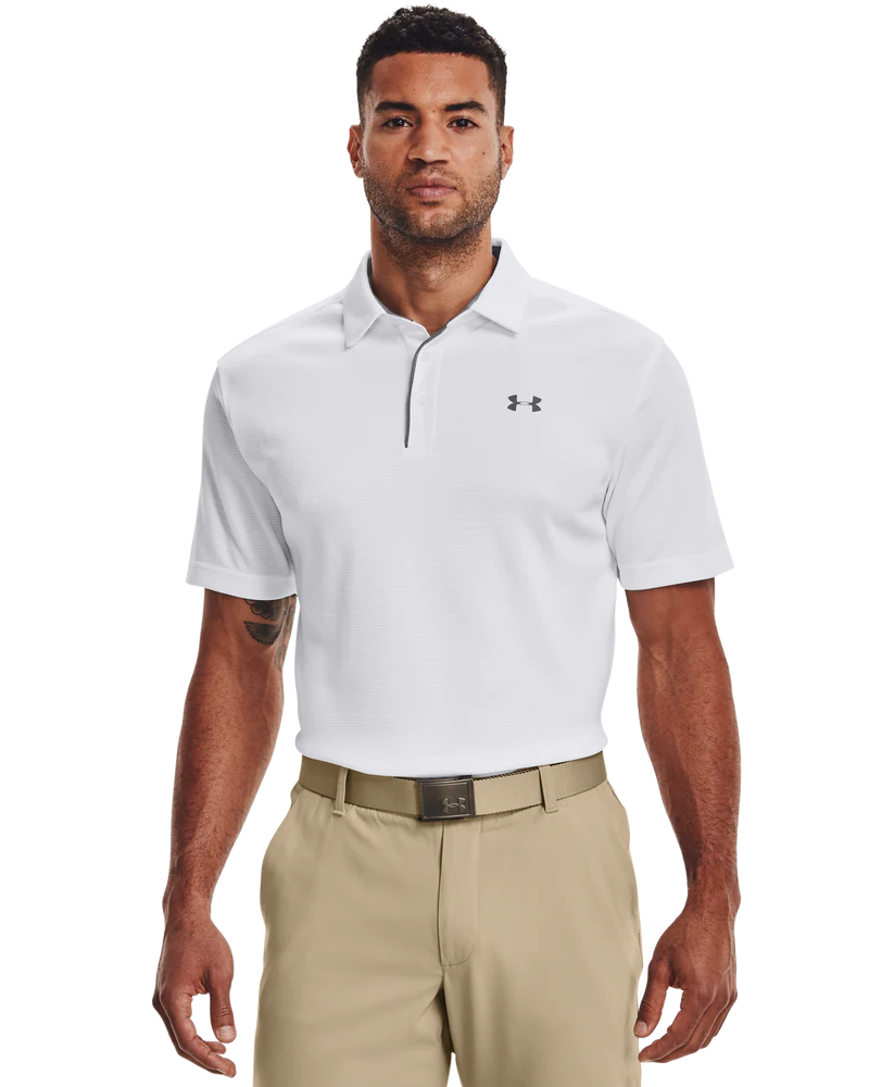 Under Armour Mens Tech Golfer In White