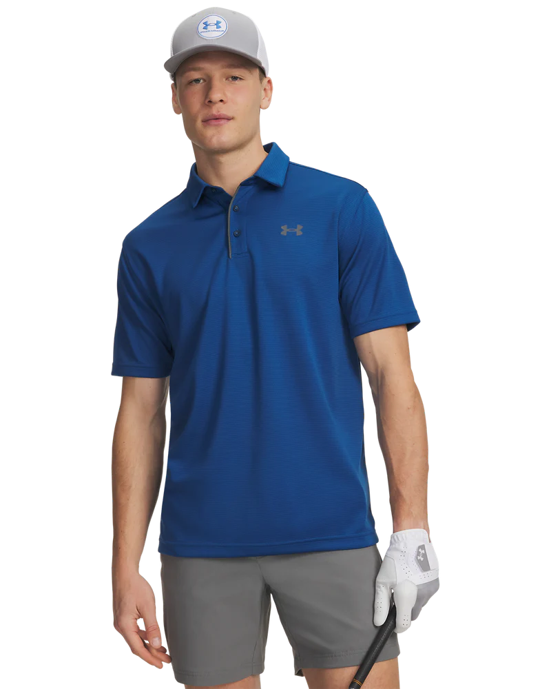 Under Armour Tech Polo Mens T-Shirt In Royal Blue