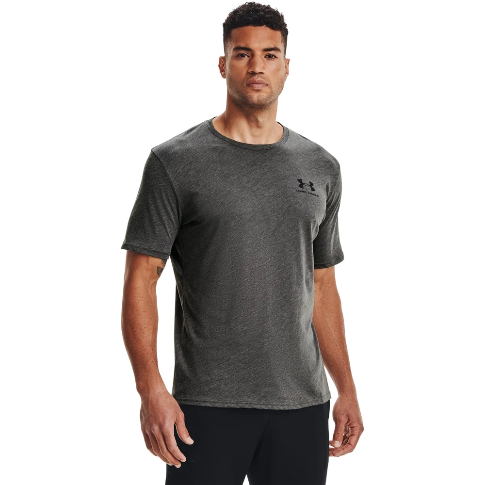 Under Armour Mens Sportstyle Left Chest Logo T-Shirt In Grey