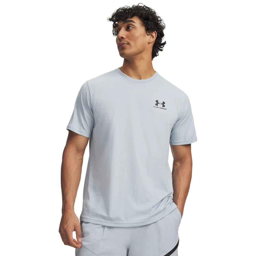 Under Armour Mens Sportstyle Left Chest Short Sleeve T-Shirt In Light Grey
