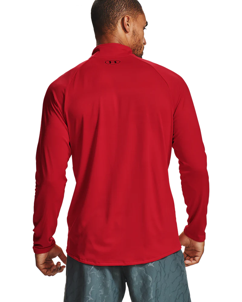 Under Armour Tech 1/2 Zip Long Sleeve In Red