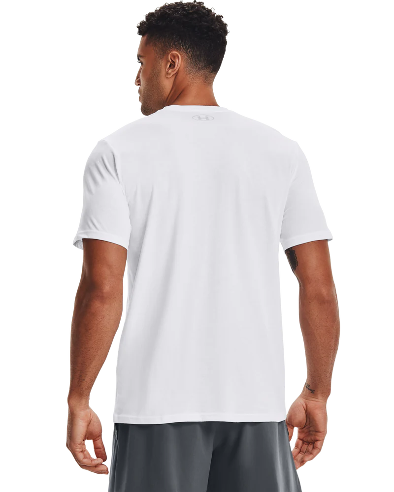 Under Armour Mens Team Issue Wordmark Short Sleeves T-Shirt In White