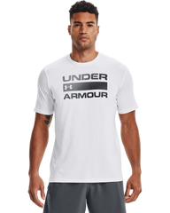 Under Armour Mens Team Issue Wordmark Short Sleeves T-Shirt In White