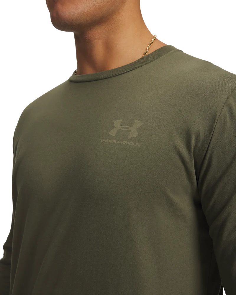 Under Armour Mens Sportstyle Left Chest T-Shirts In Green
