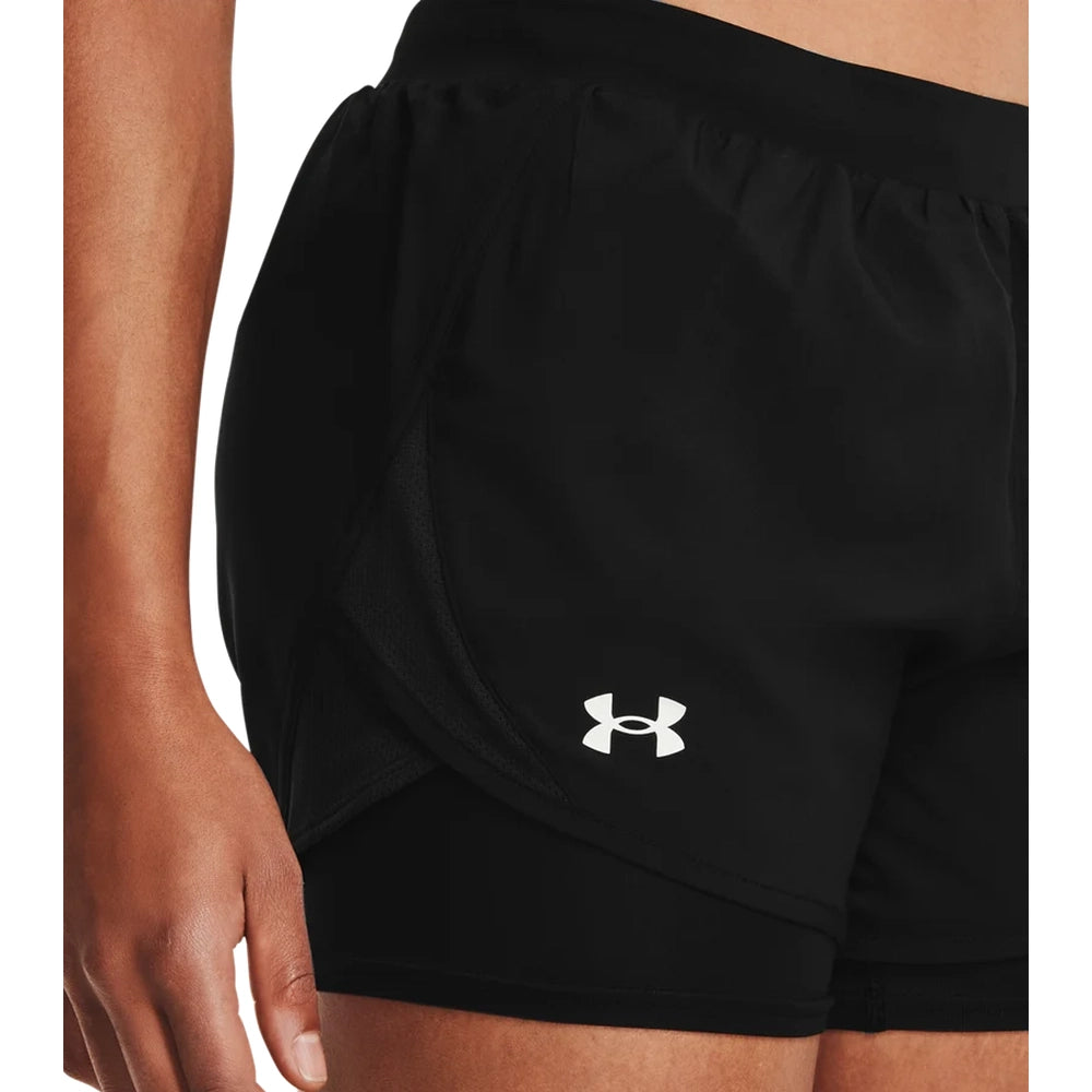 Under Armour Womens Fly By 2.0  2 In 1 Shorts In Black