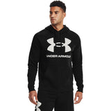 Under Armour Mens Rival Fleece Big Logo Hoodie In Black