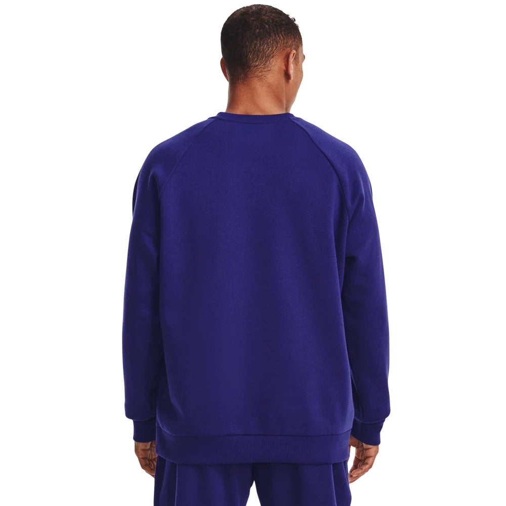 Under Armour Mens Rival Fleece Crew Sweatshirt In Purple