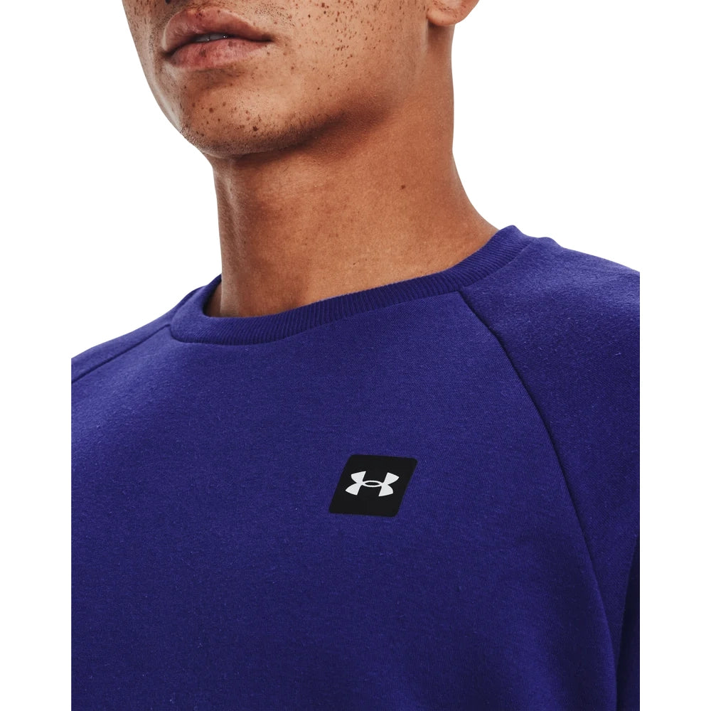 Under Armour Mens Rival Fleece Crew Sweatshirt In Purple