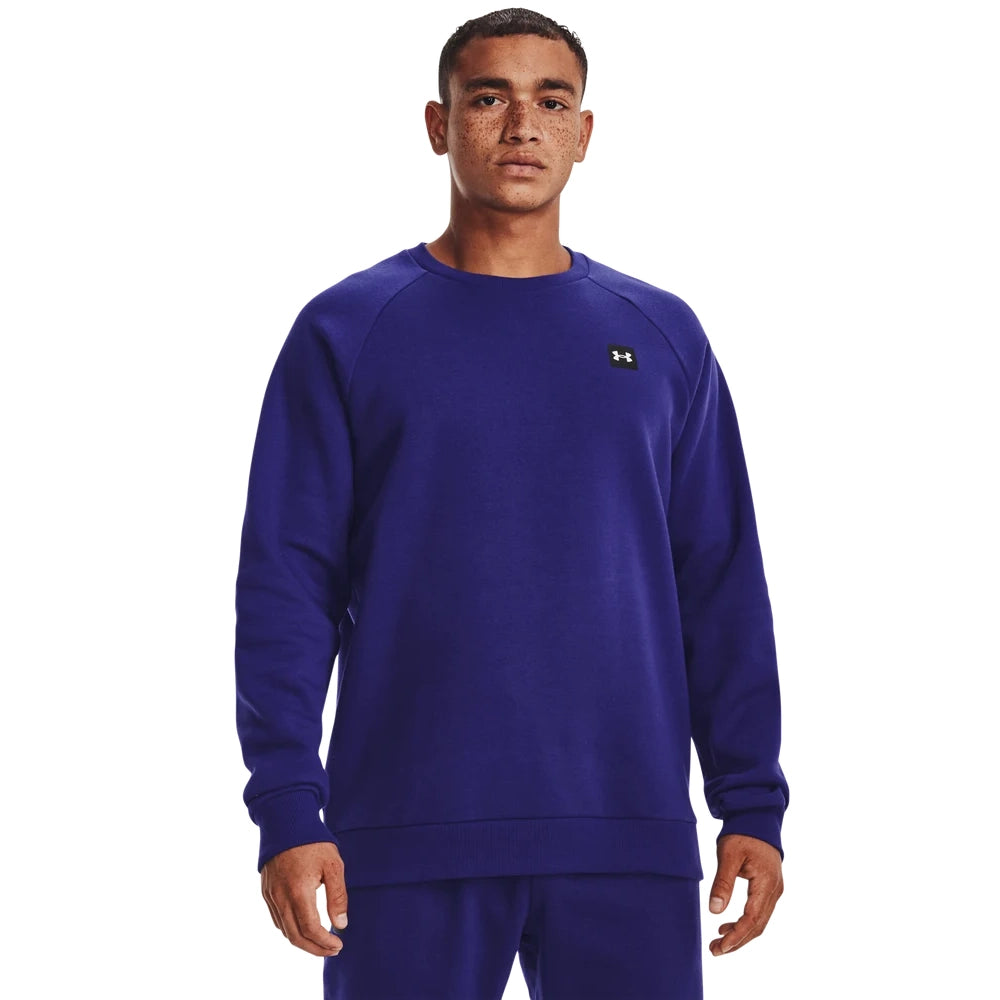 Under Armour Mens Rival Fleece Crew Sweatshirt In Purple