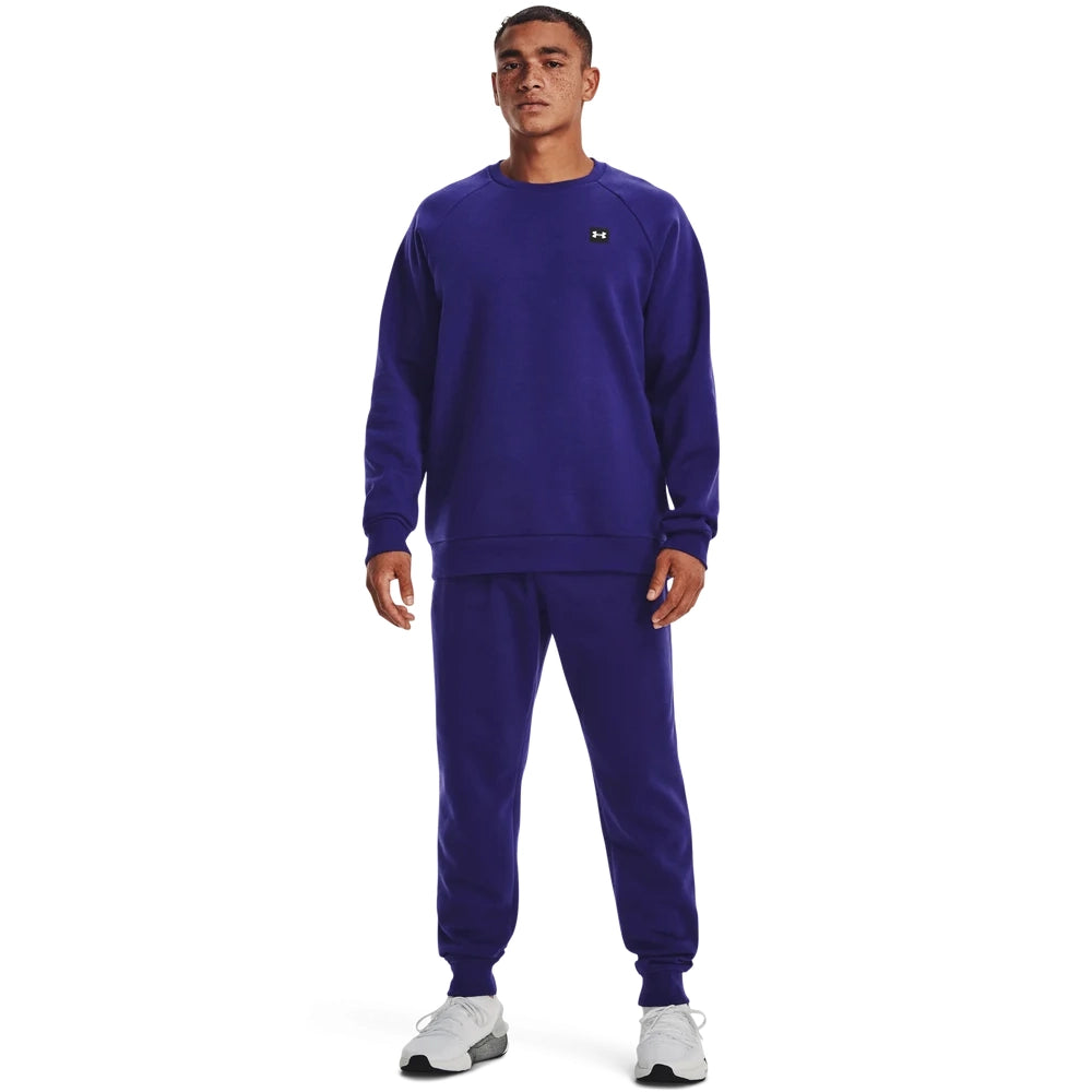 Under Armour Mens Rival Fleece Crew Sweatshirt In Purple