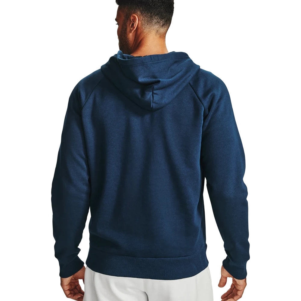 Under Armour Mens Rival Fleece Full Zip Hoodie In Navy