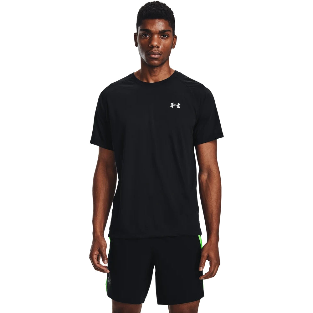 Under Armour Mens Streaker Short Sleeves T-Shirt In Black