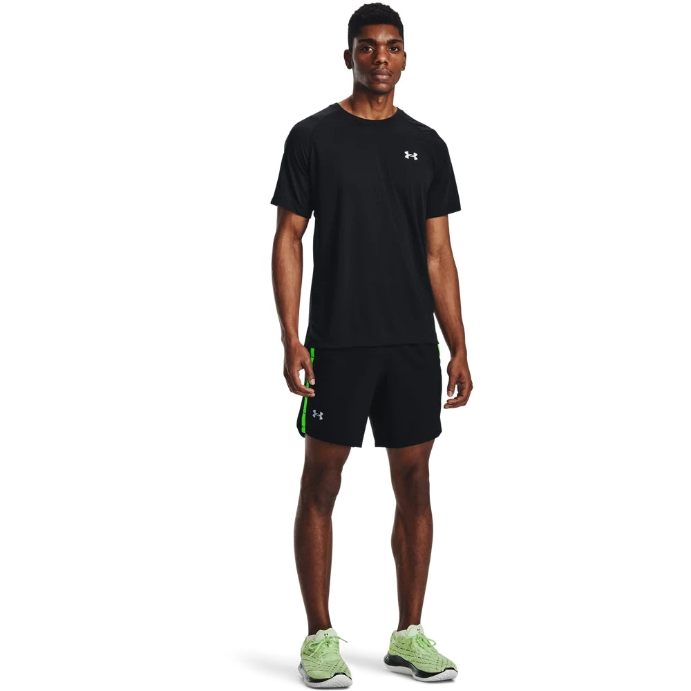 Under Armour Mens Streaker Short Sleeves T-Shirt In Black