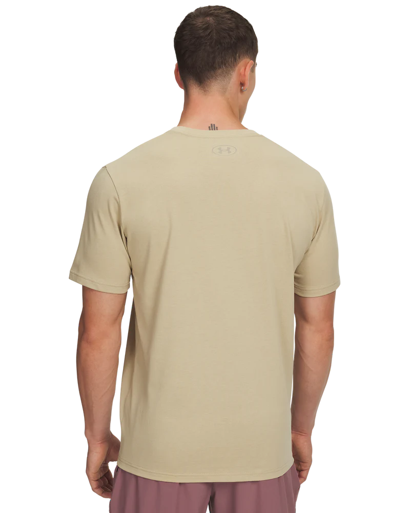 Under Armour Mens ABC Camo Boxed Logo T-Shirts In Beige